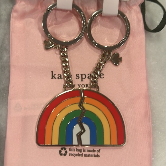 Kate Spade Rainbow Pride Key Chain - BFF W/Dust Bag - New - Picture 2 of 6